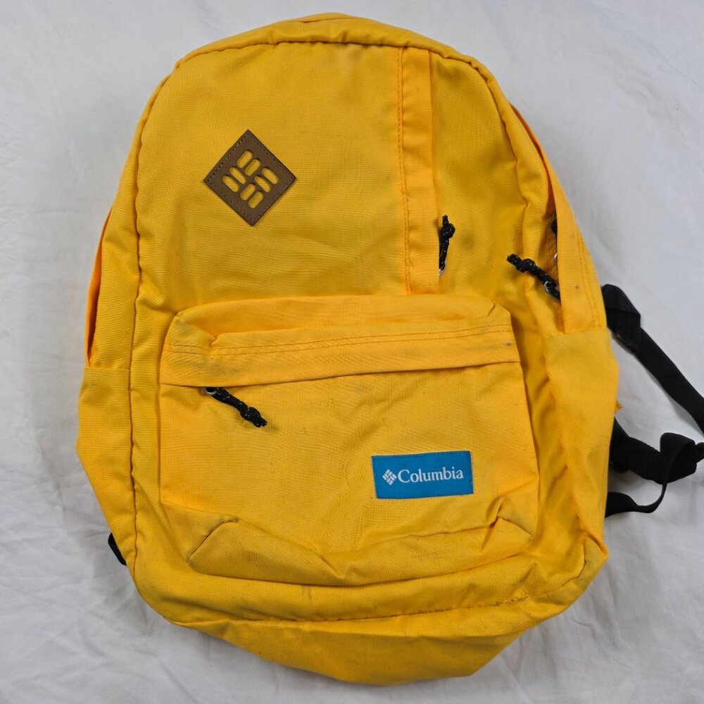 Columbia Backpack Yellow Casual Daypack Durable Lightweight Adjustable Straps